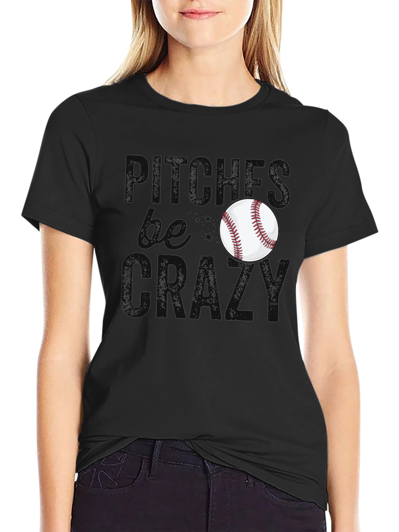 Pitches Be Crazy Baseball T-Shirt