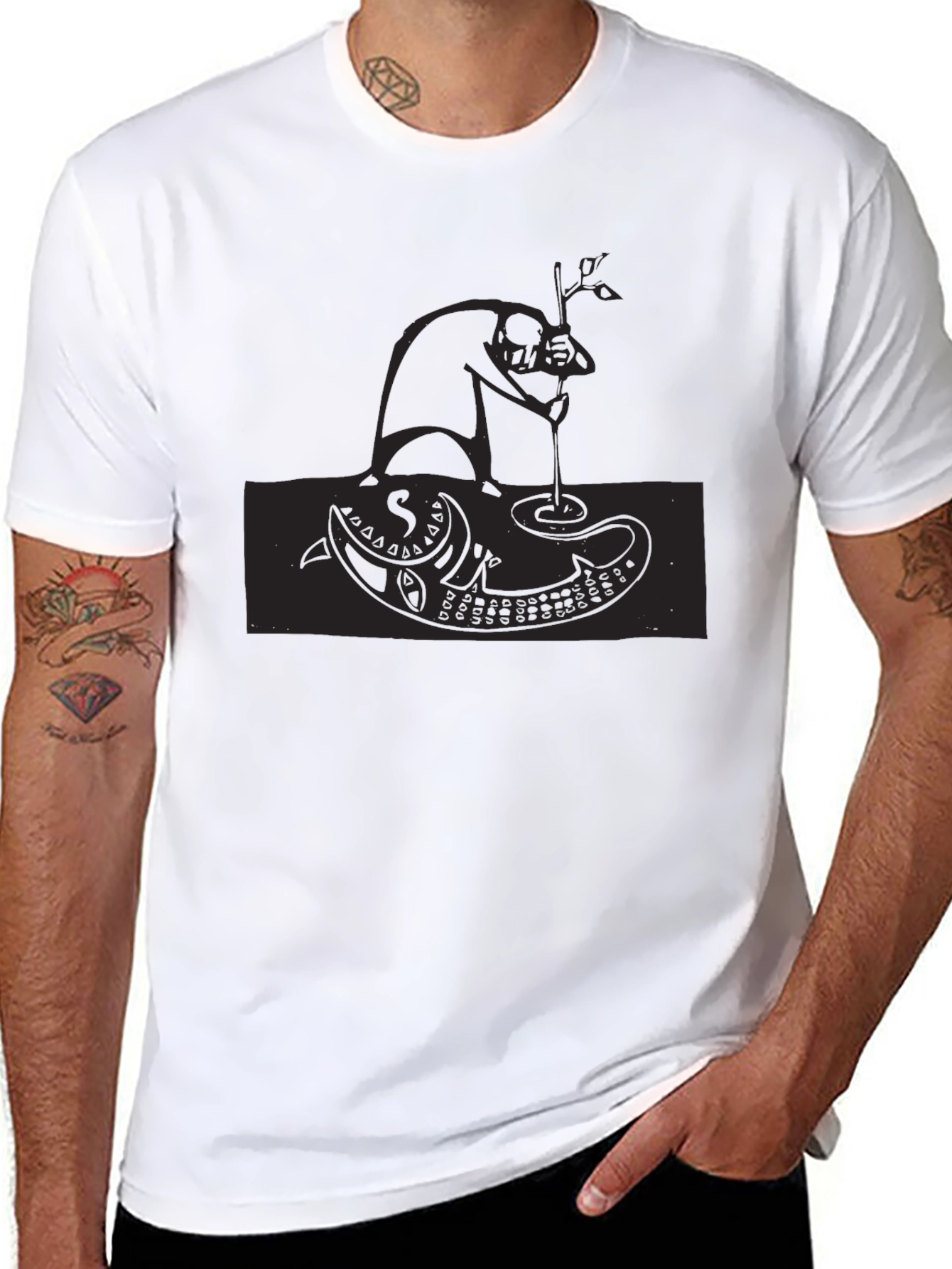 Dark Graphic Tee - Man Planting Life