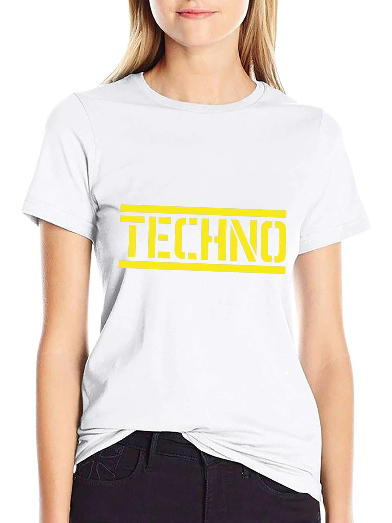 Techno Graphic Tee - Black Cotton