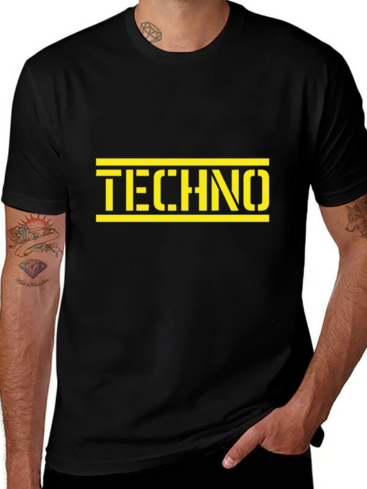 Techno Graphic Tee - Black Cotton