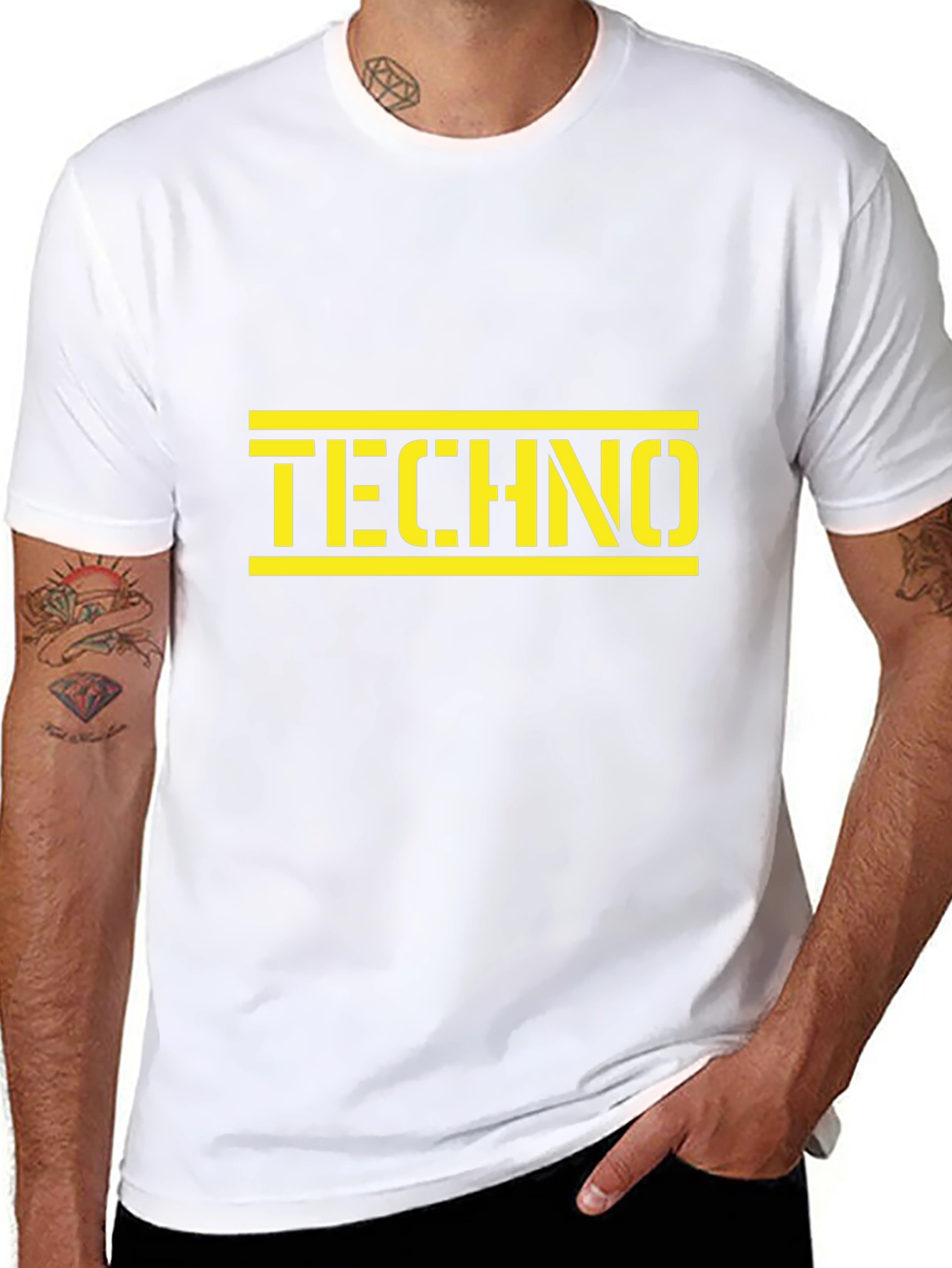 Techno Graphic Tee - Black Cotton