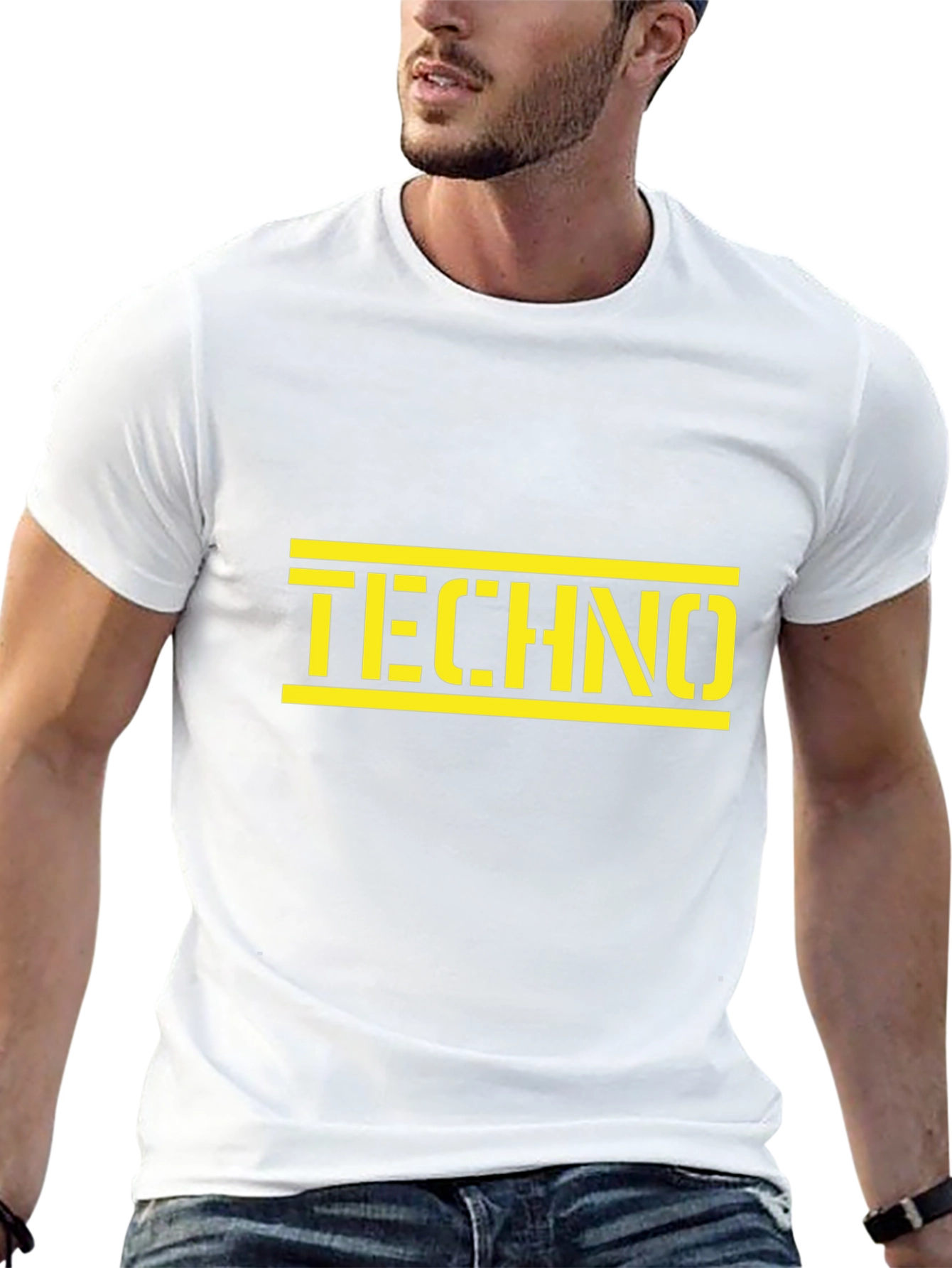 Techno Graphic Tee - Black Cotton