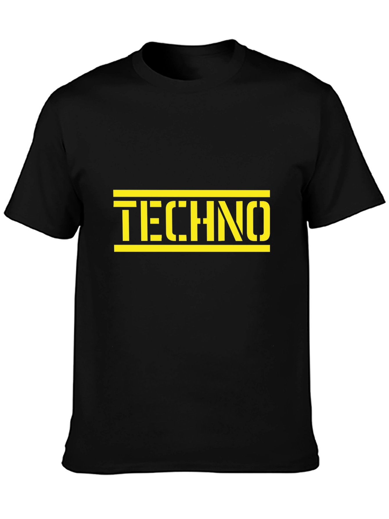 Techno Graphic Tee - Black Cotton