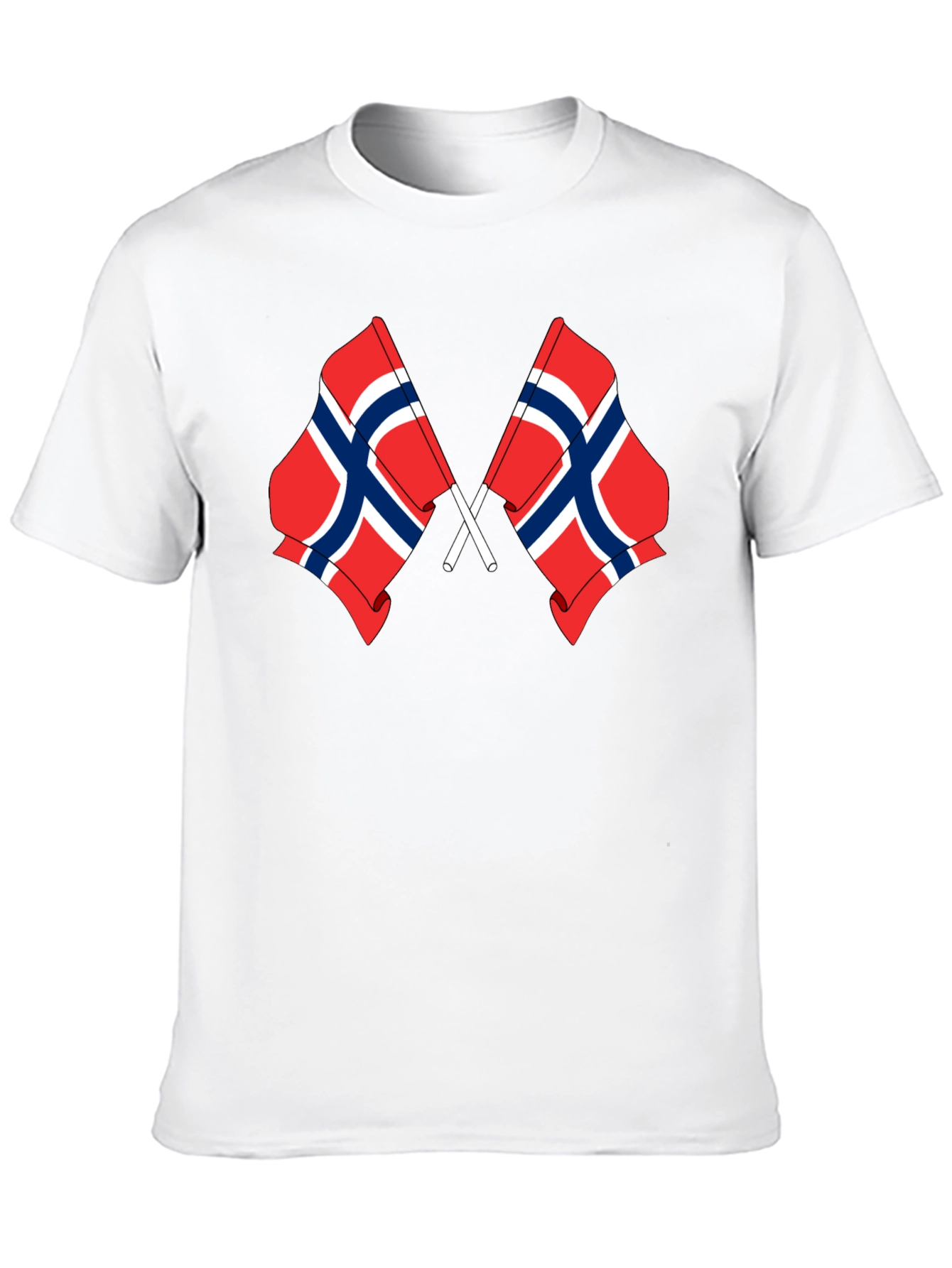 Norway Flag Graphic Black T-Shirt