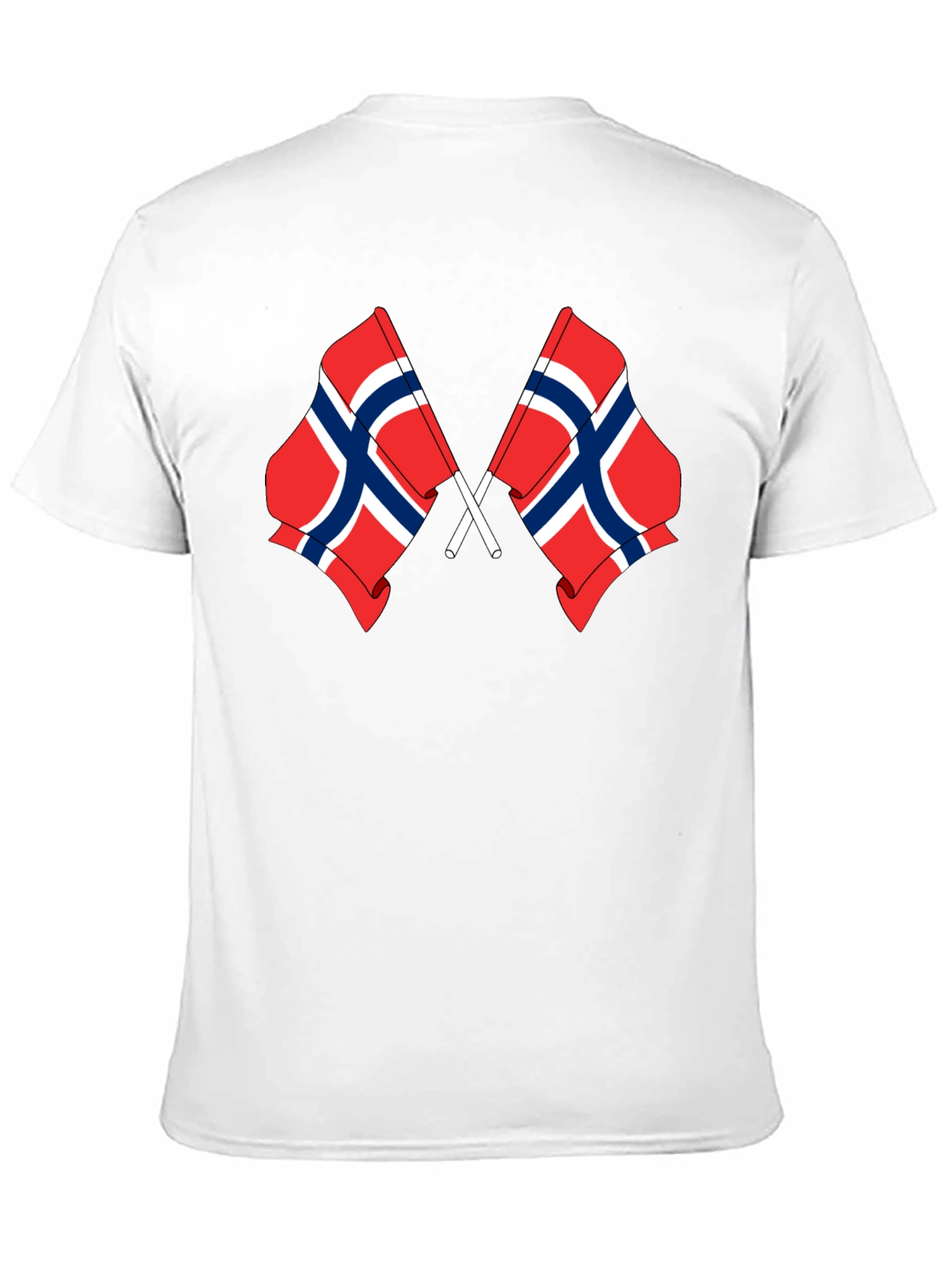 Norway Flag Graphic Black T-Shirt