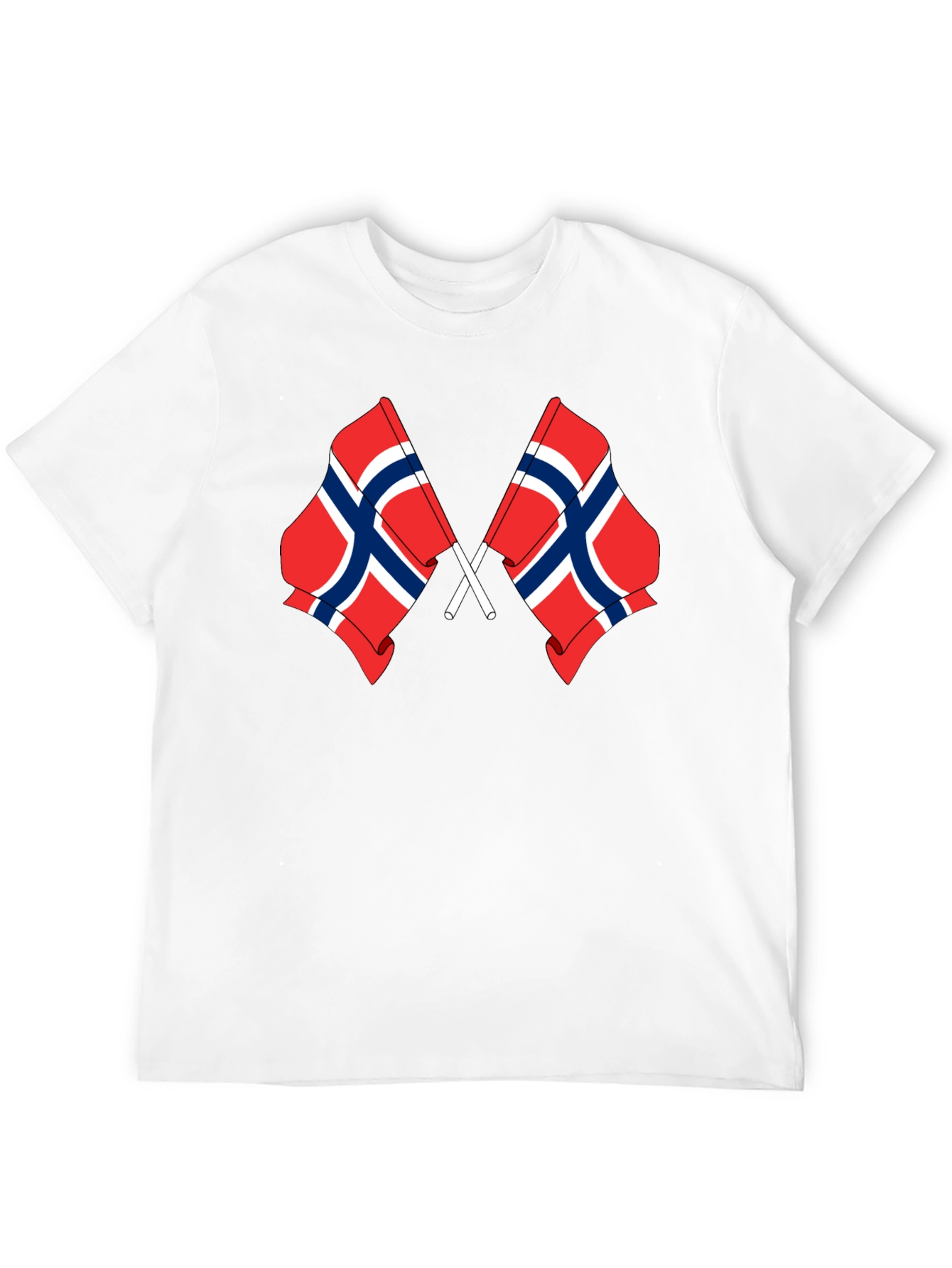 Norway Flag Graphic Black T-Shirt