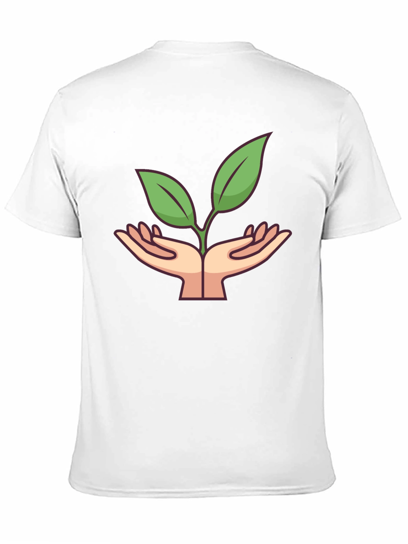 Eco Hands Graphic Tee - Black Cotton Shirt