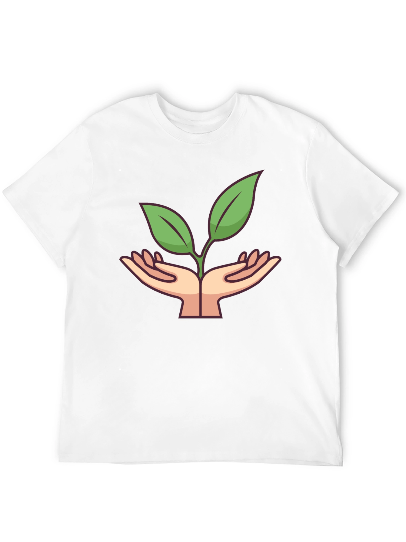 Eco Hands Graphic Tee - Black Cotton Shirt
