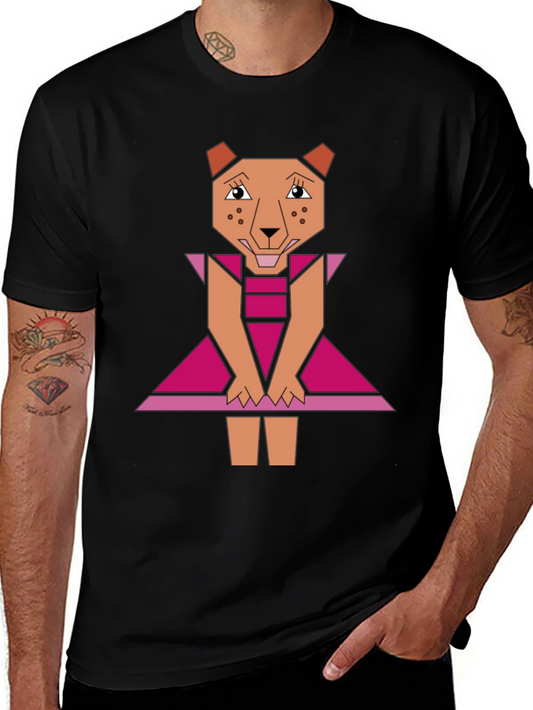 Geometric Cheetah Dress Graphic Tee