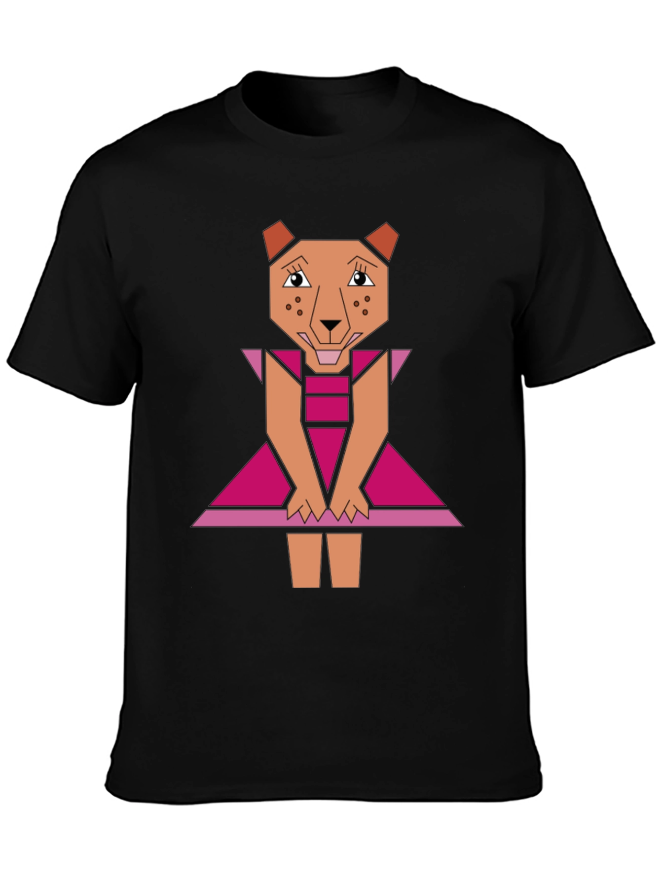 Geometric Cheetah Dress Graphic Tee