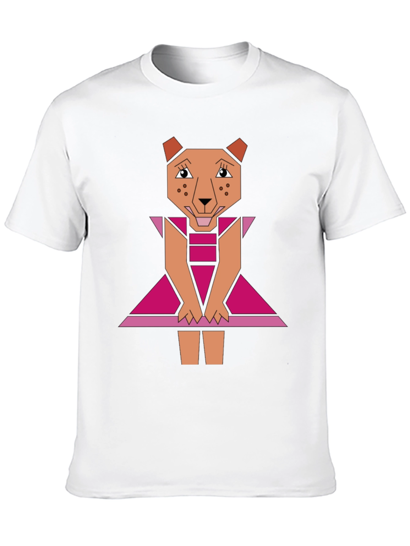 Geometric Cheetah Dress Graphic Tee