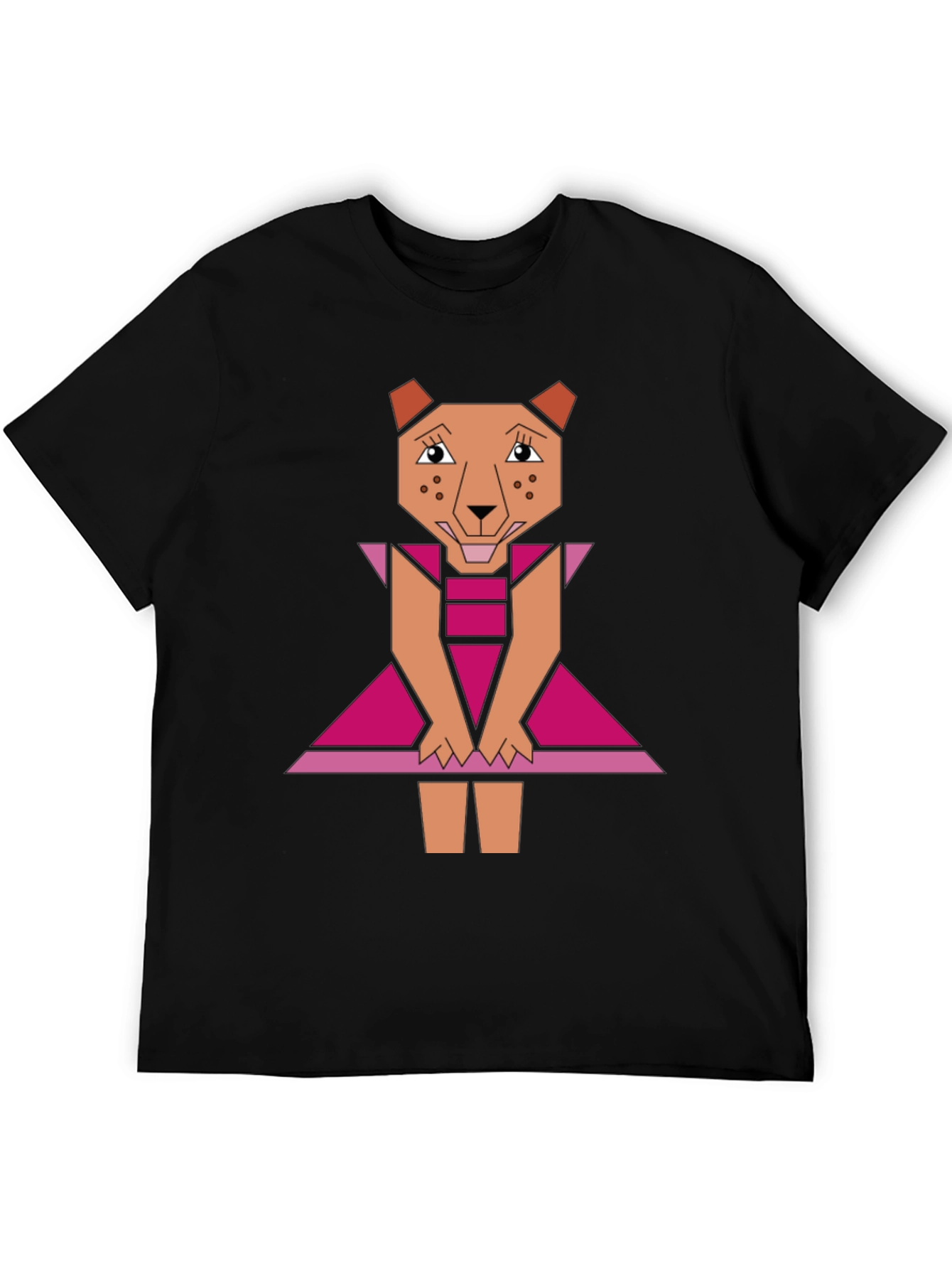 Geometric Cheetah Dress Graphic Tee