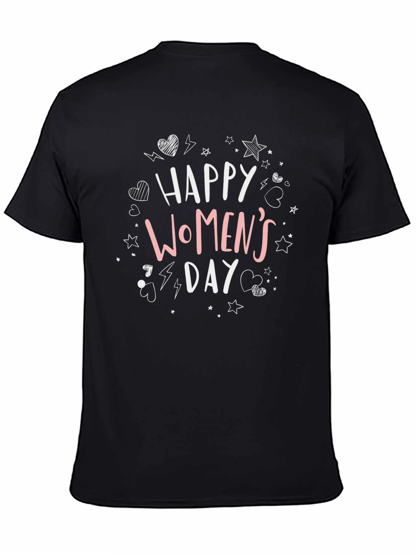 Happy Womens Day Graphic Tee - Black Unisex T-Shirt