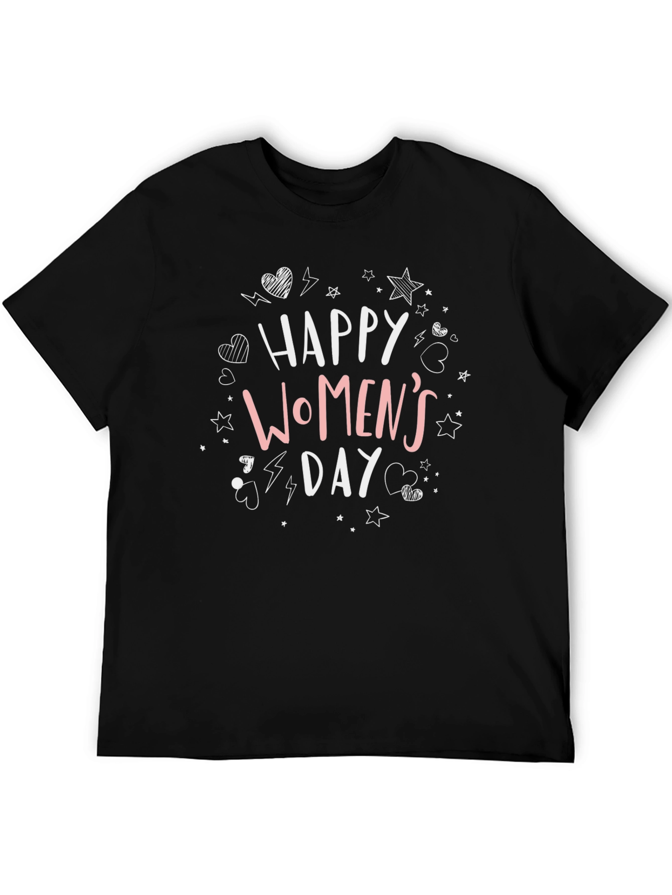 Happy Womens Day Graphic Tee - Black Unisex T-Shirt