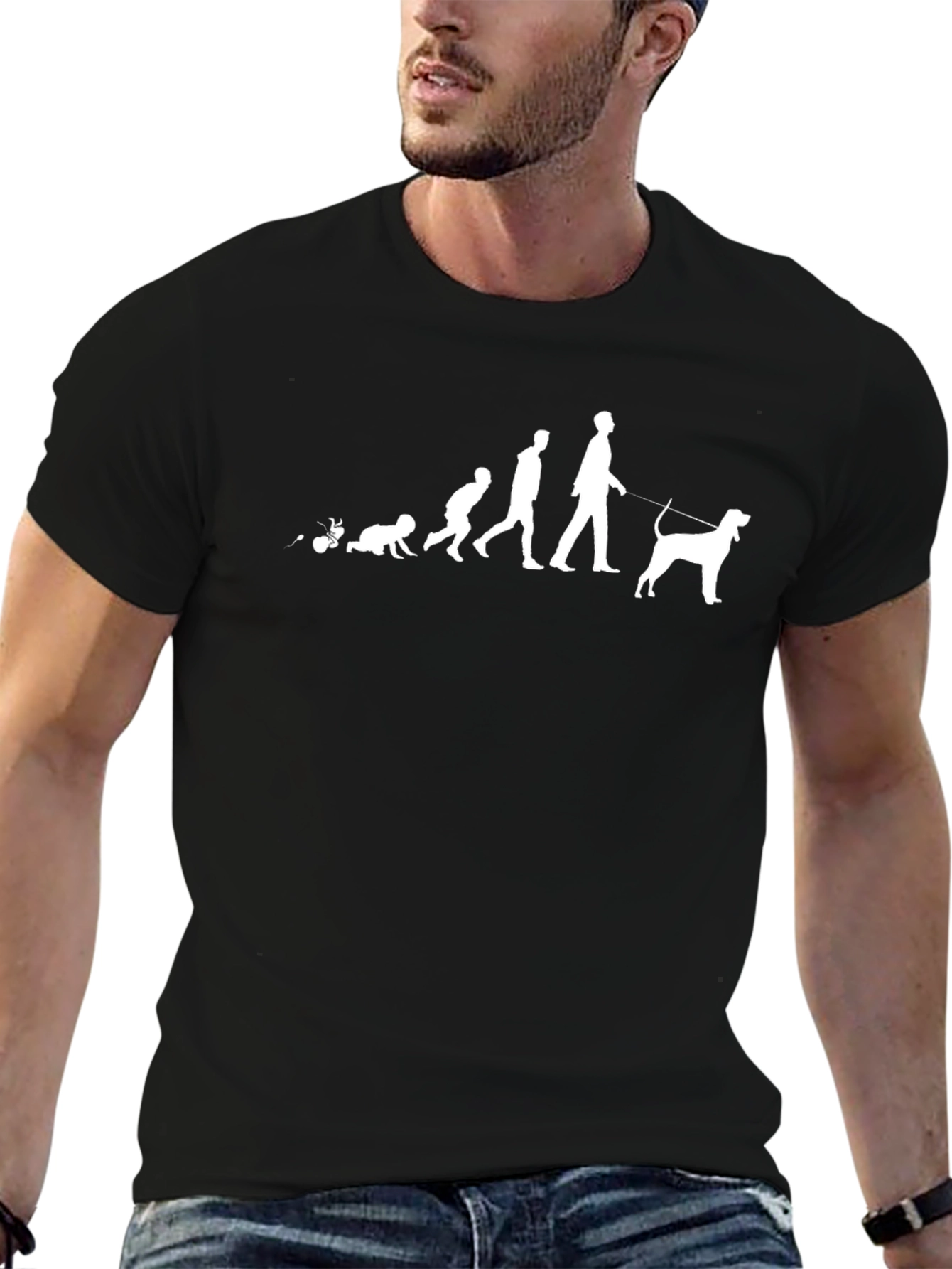 Evolution of Man & Dog T-Shirt