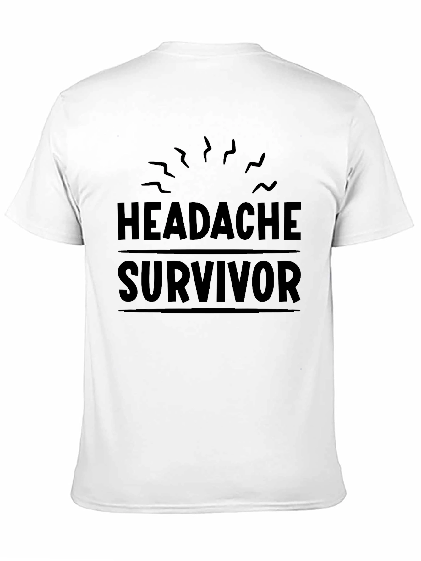 Headache Survivor Black Cotton Tee
