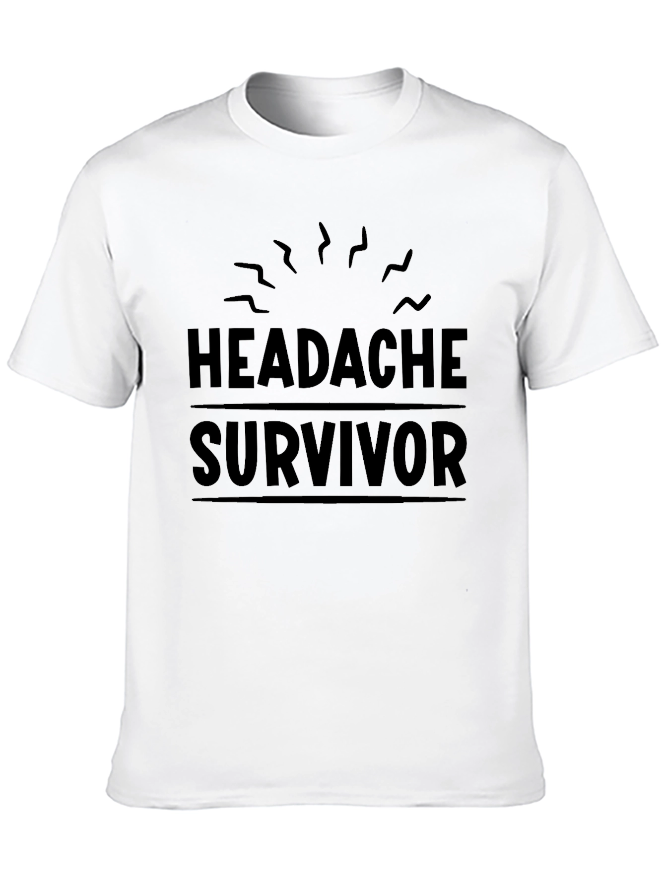Headache Survivor Black Cotton Tee