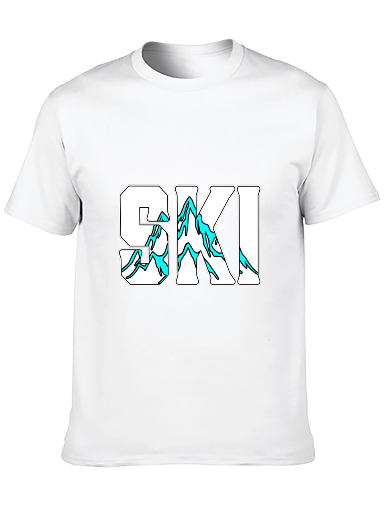 SKI Graphic Print Black T-Shirt