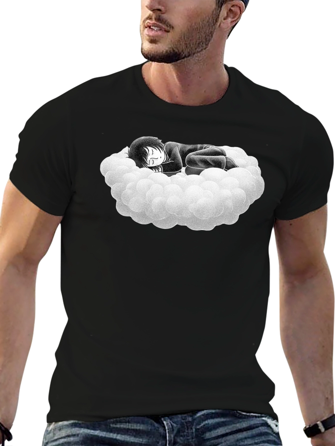 Dreamy Cloud Nap T-Shirt - Black