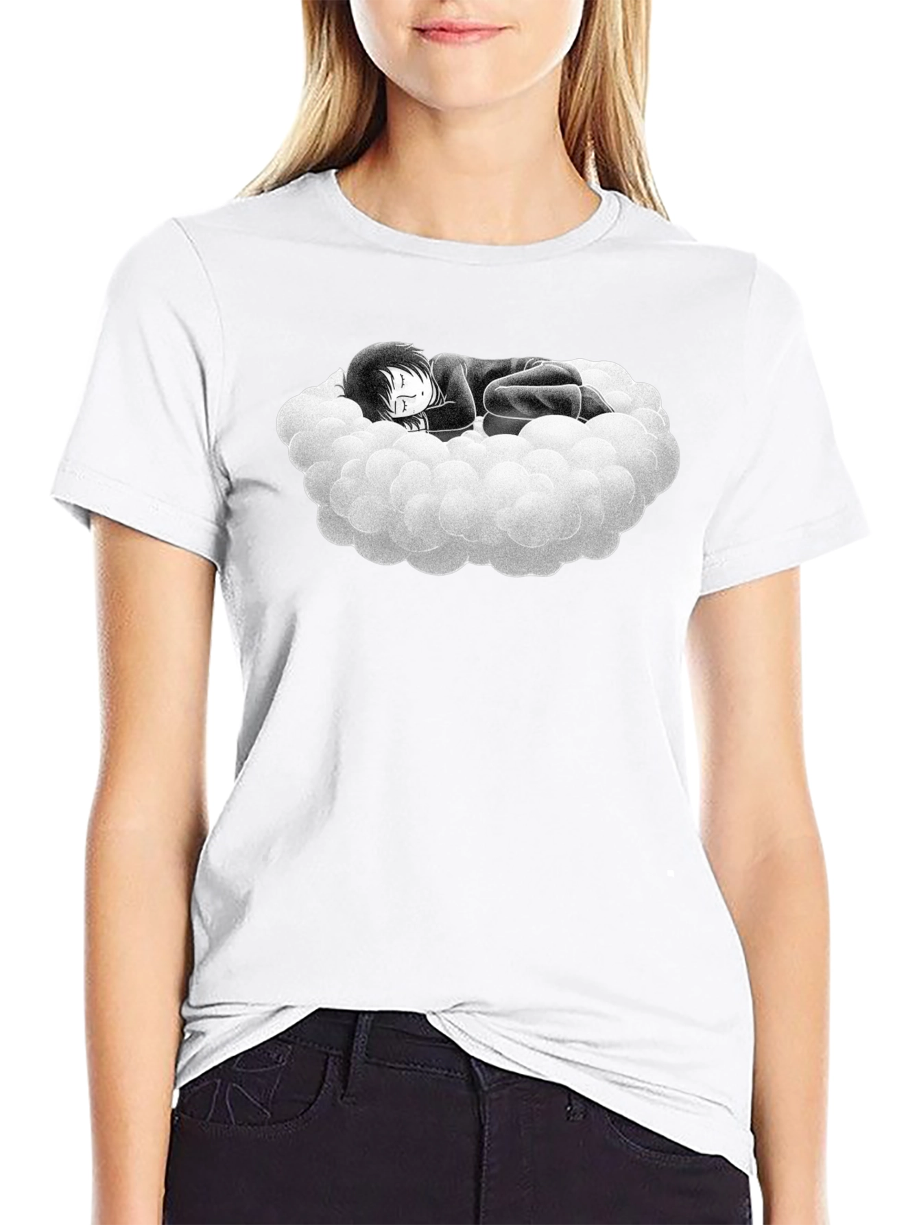 Dreamy Cloud Nap T-Shirt - Black