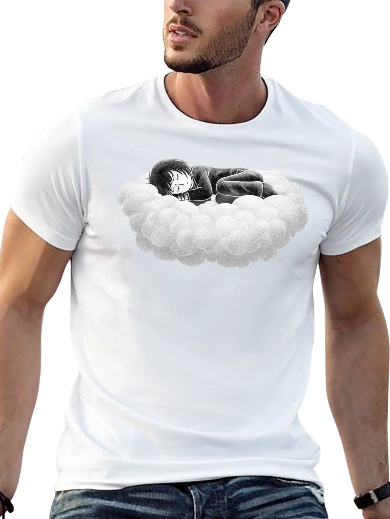 Dreamy Cloud Nap T-Shirt - Black