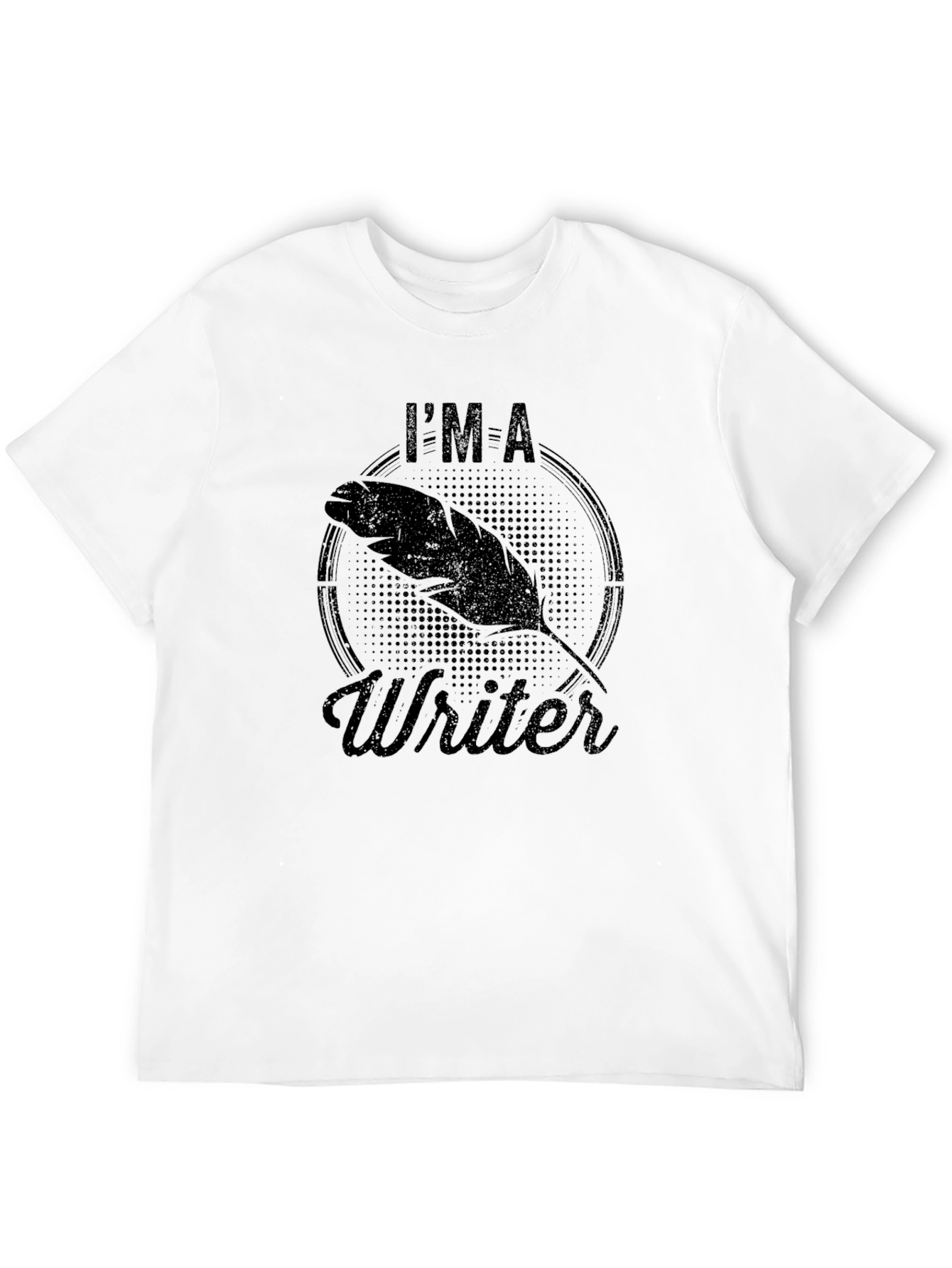 Im a Writer T-Shirt - Black Ink Quill Tee