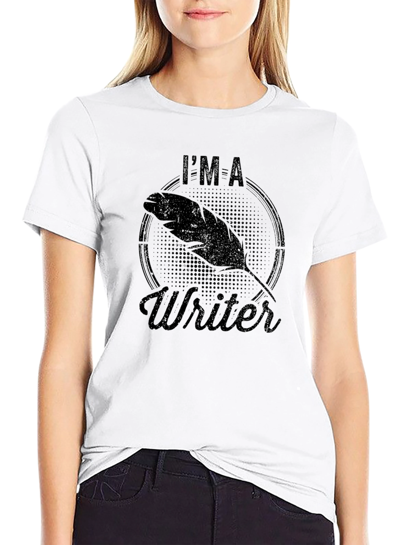 Im a Writer T-Shirt - Black Ink Quill Tee