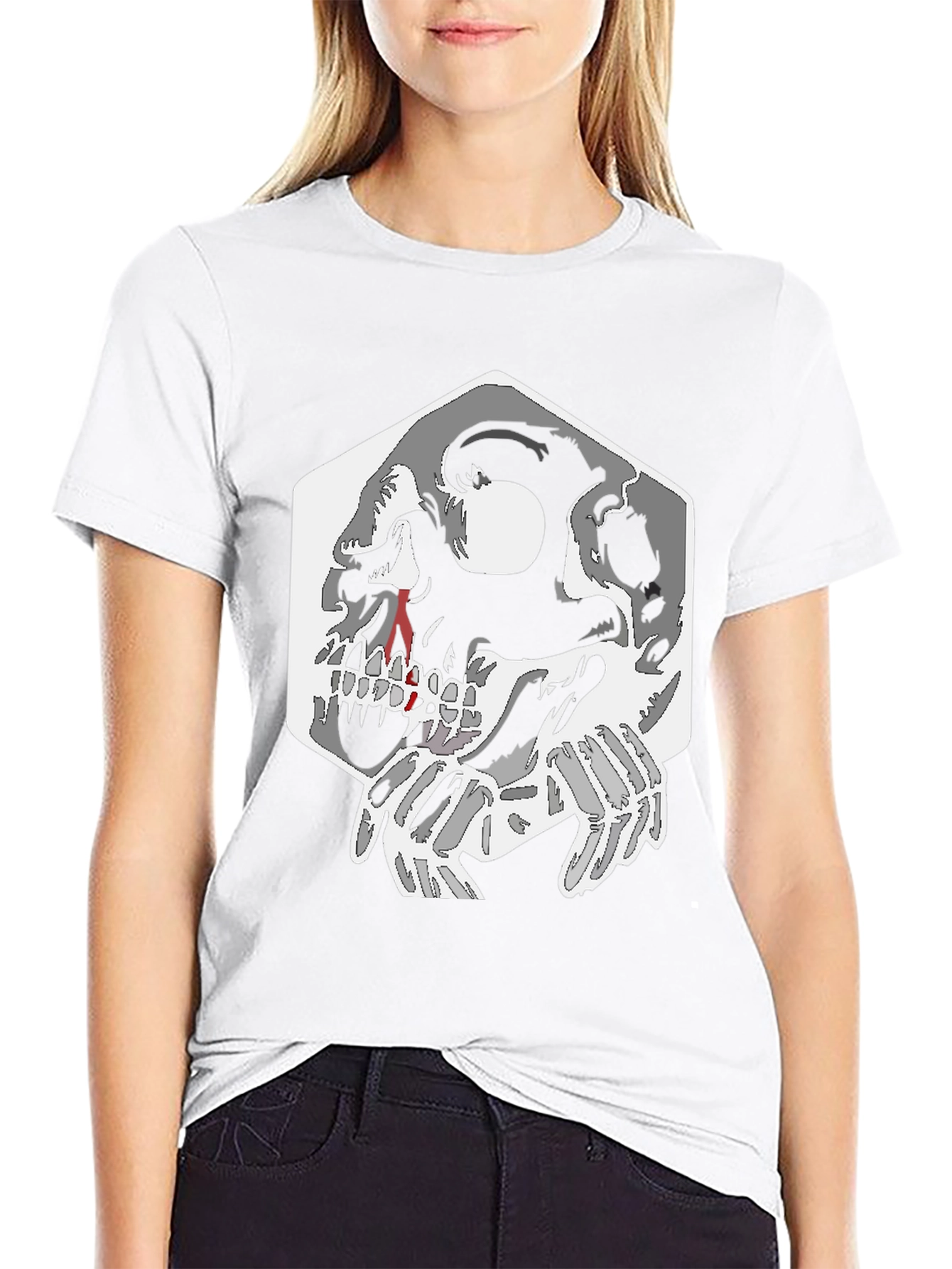 Skull Graphic Tee - Black