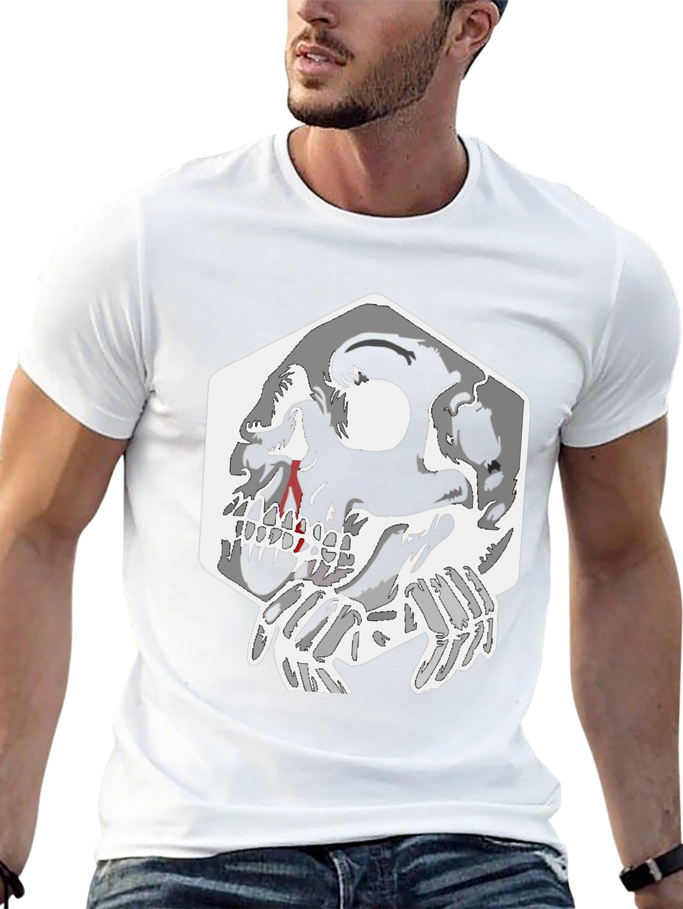Skull Graphic Tee - Black