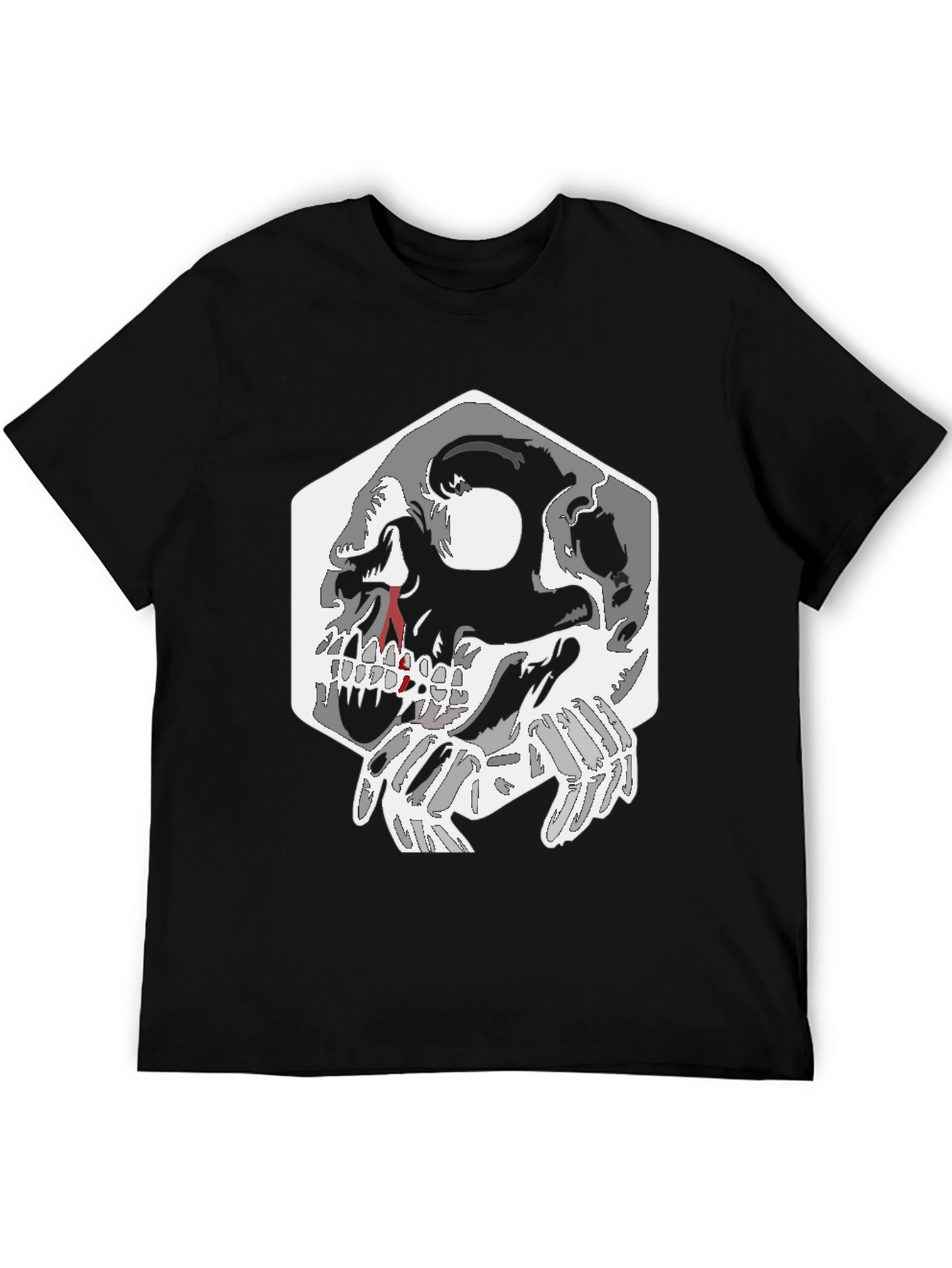 Skull Graphic Tee - Black