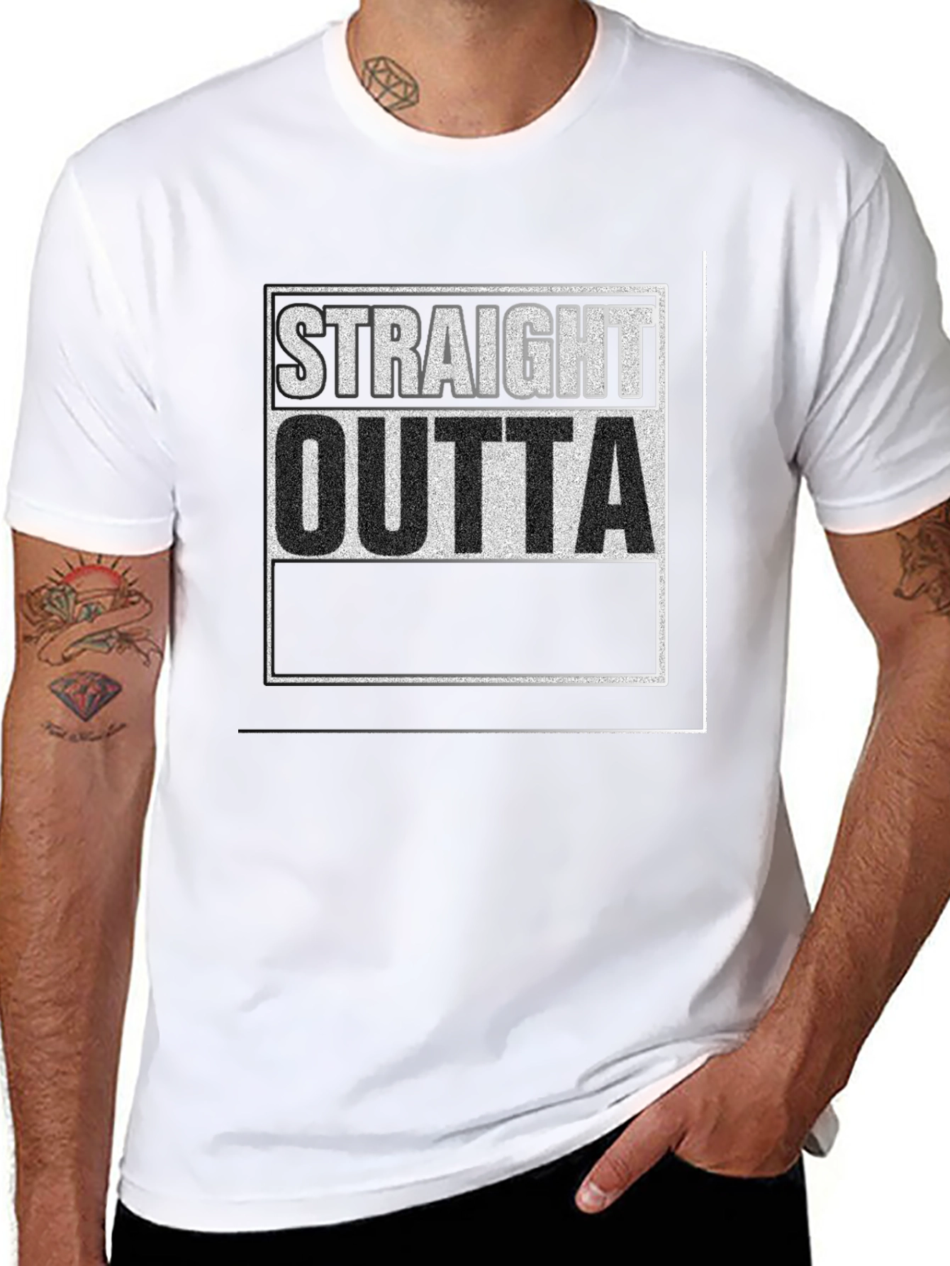 Straight Outta T-Shirt - Black Graphic Tee