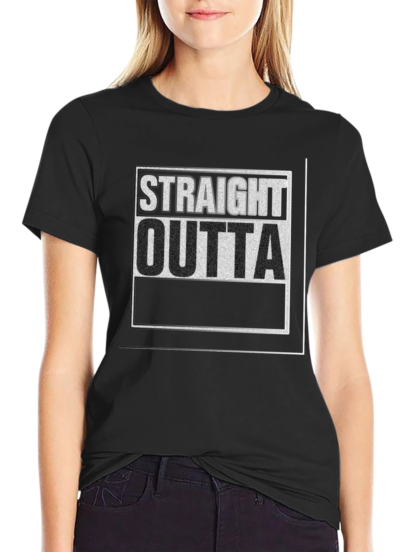 Straight Outta T-Shirt - Black Graphic Tee