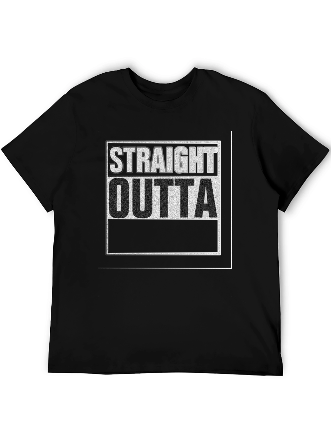 Straight Outta T-Shirt - Black Graphic Tee