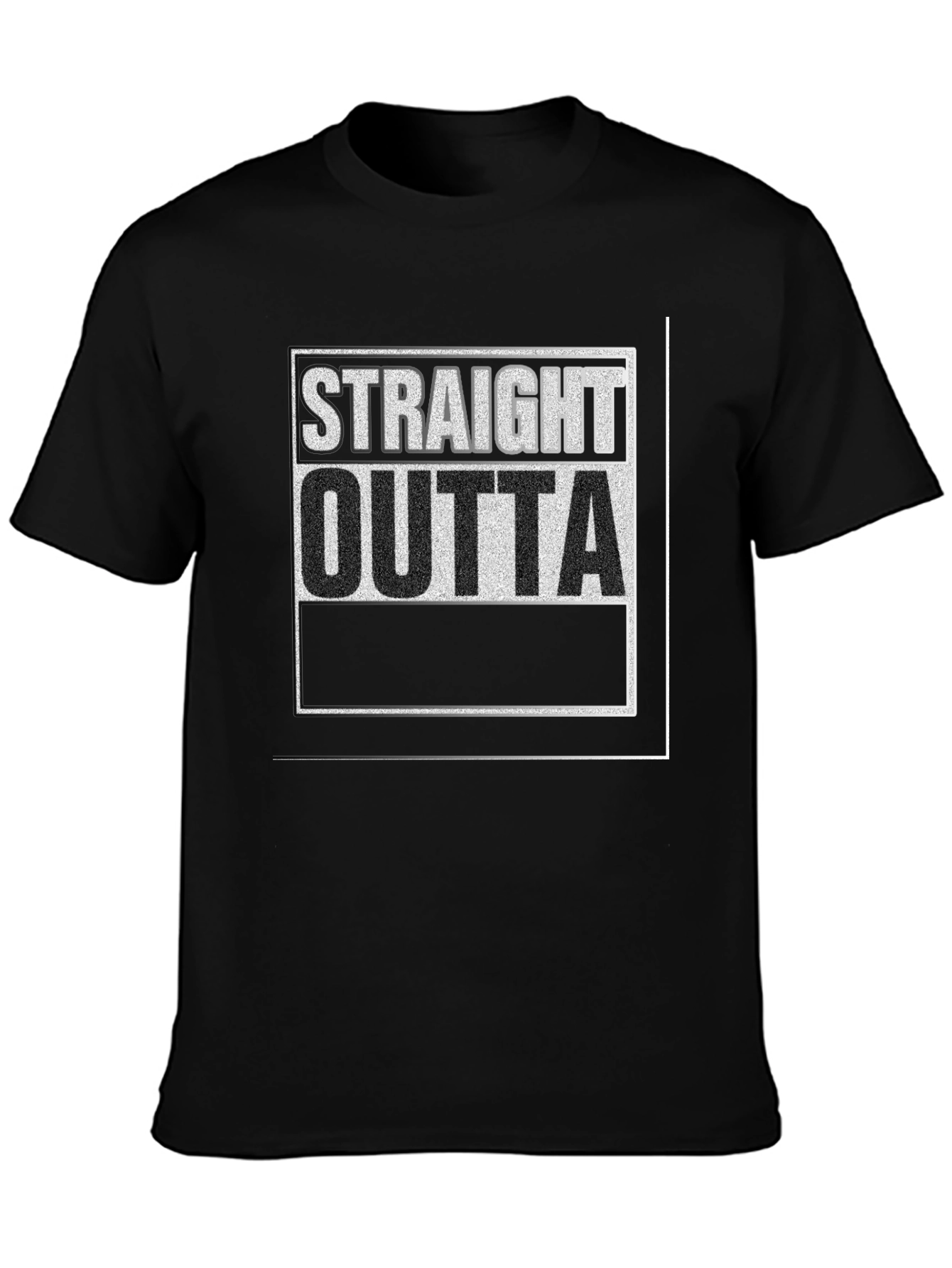 Straight Outta T-Shirt - Black Graphic Tee