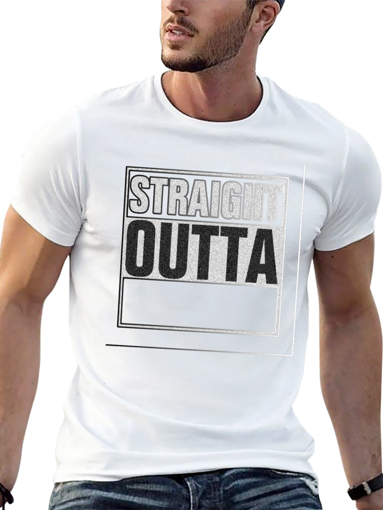 Straight Outta T-Shirt - Black Graphic Tee