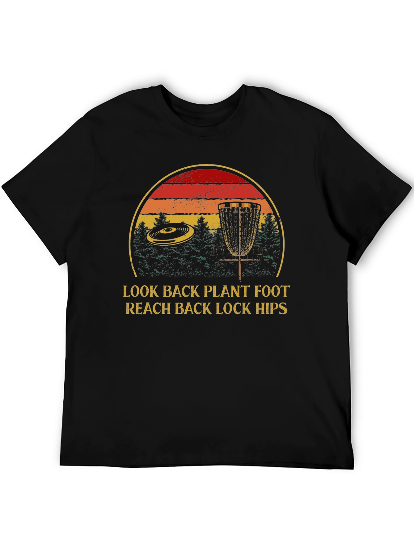 Disc Golf T-Shirt - Throw Back Plant Foot Tee
