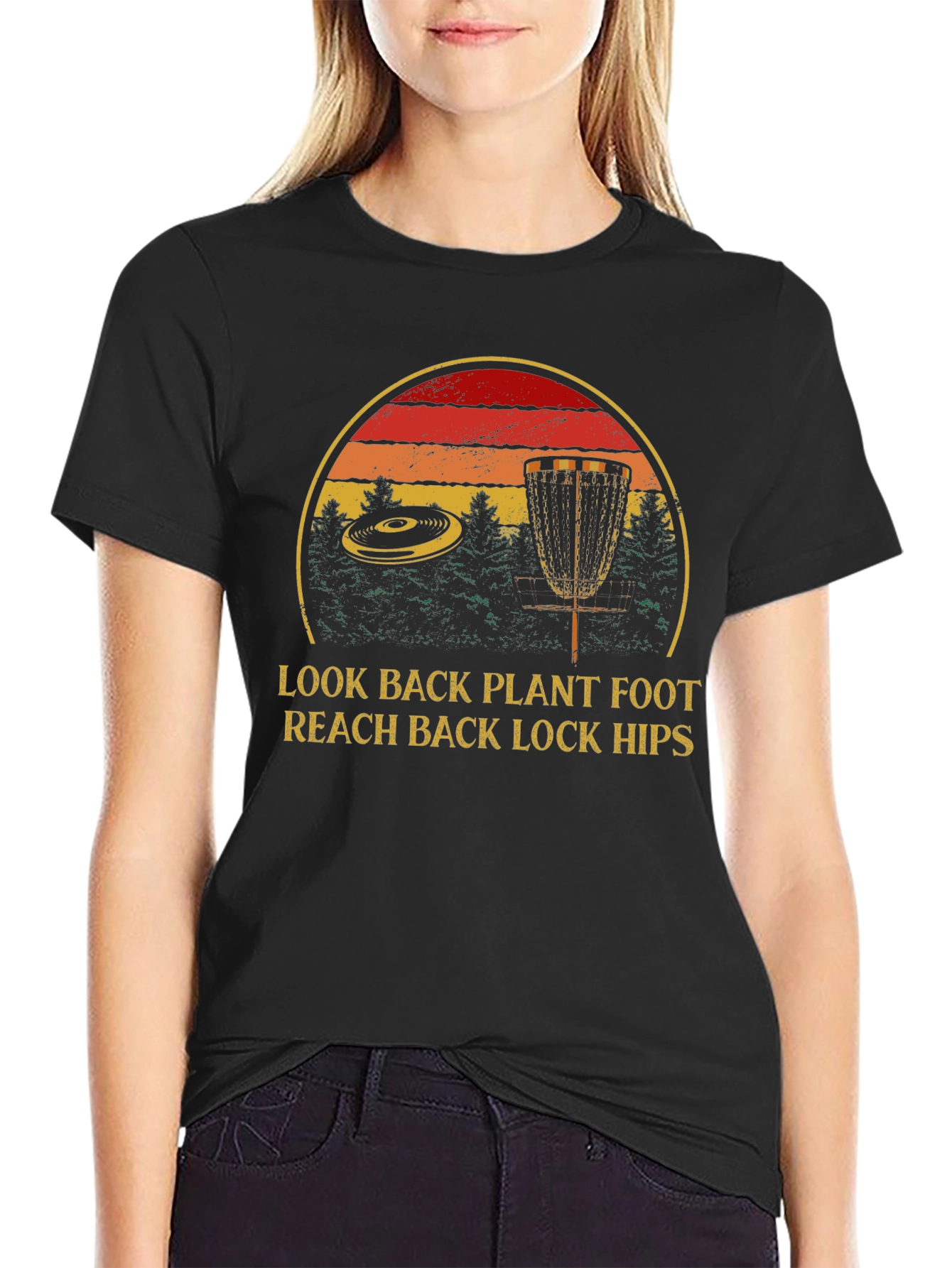 Disc Golf T-Shirt - Throw Back Plant Foot Tee