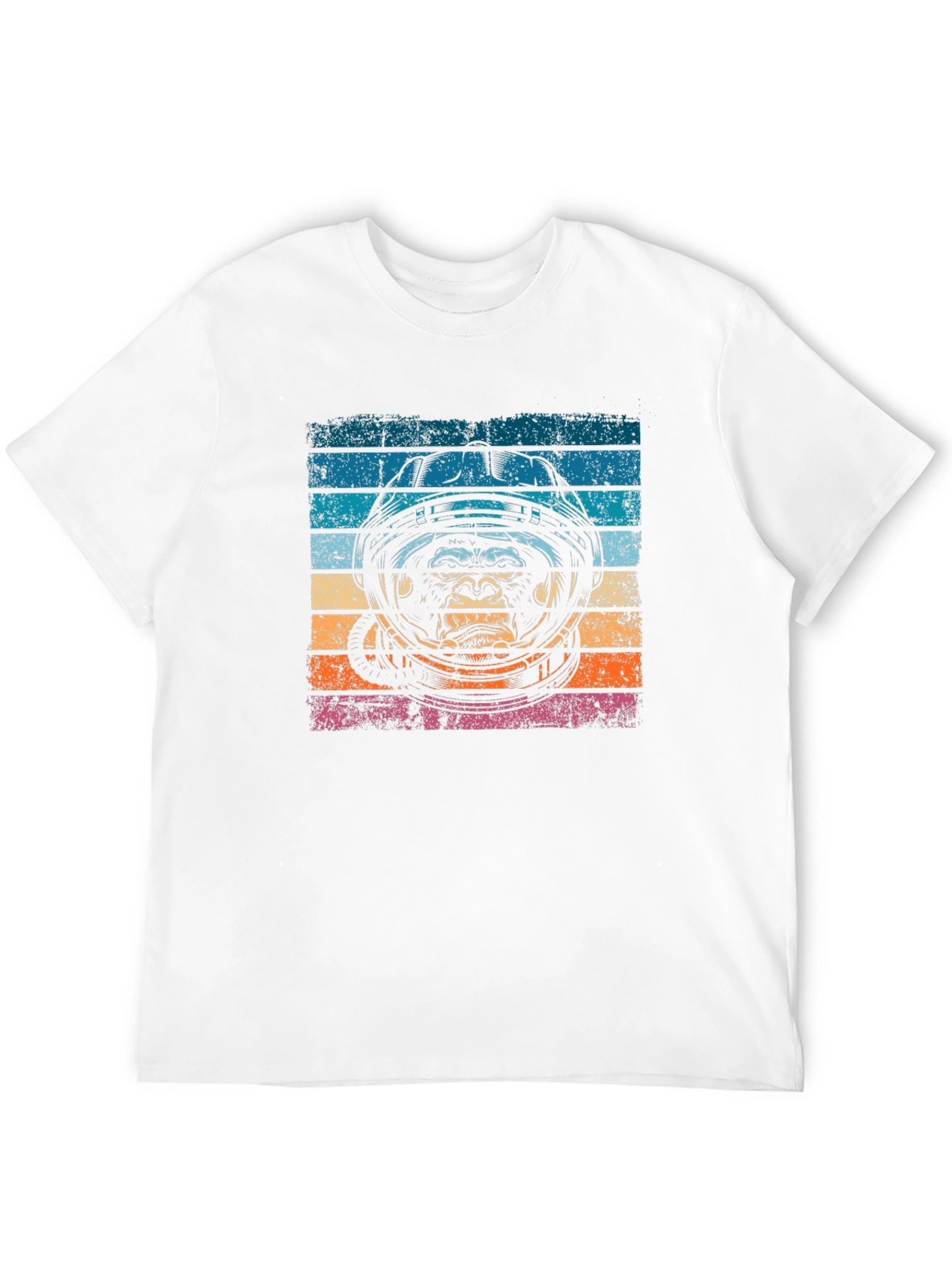 Retro Ape Astronaut Graphic T-Shirt