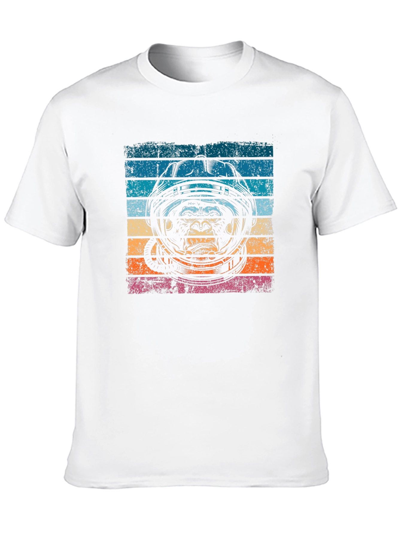Retro Ape Astronaut Graphic T-Shirt