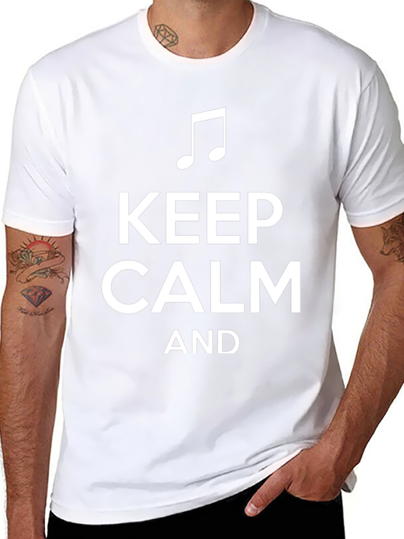 Keep Calm and Music On T-Shirt