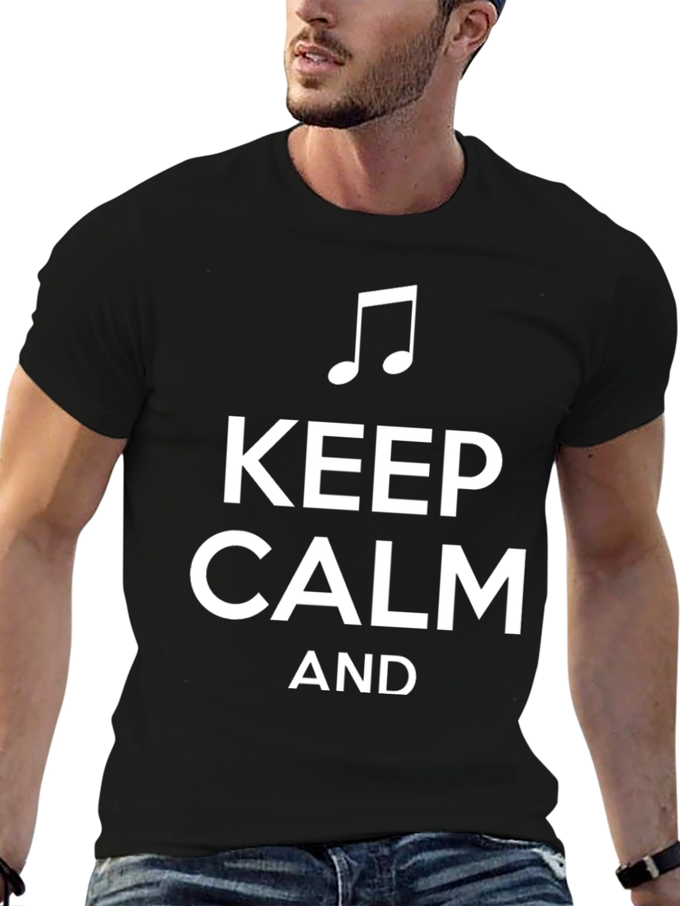 Keep Calm and Music On T-Shirt