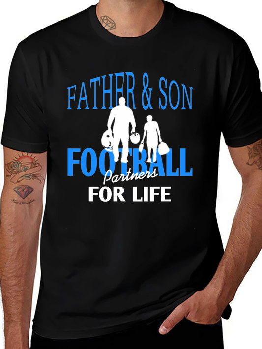 Father & Son Football Partners for Life Graphic Tee