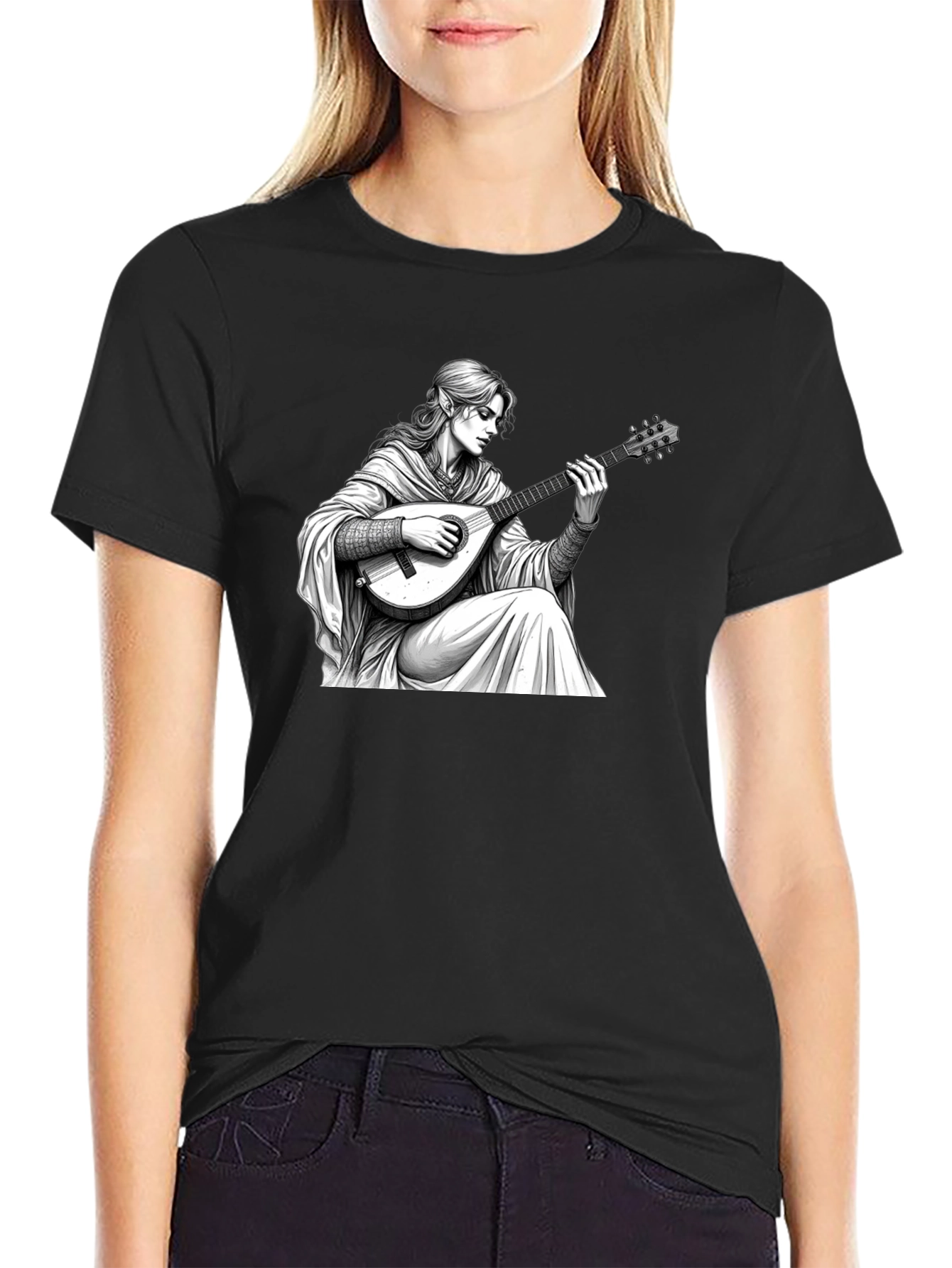 Bard Graphic Tee - Fantasy Musician T-Shirt