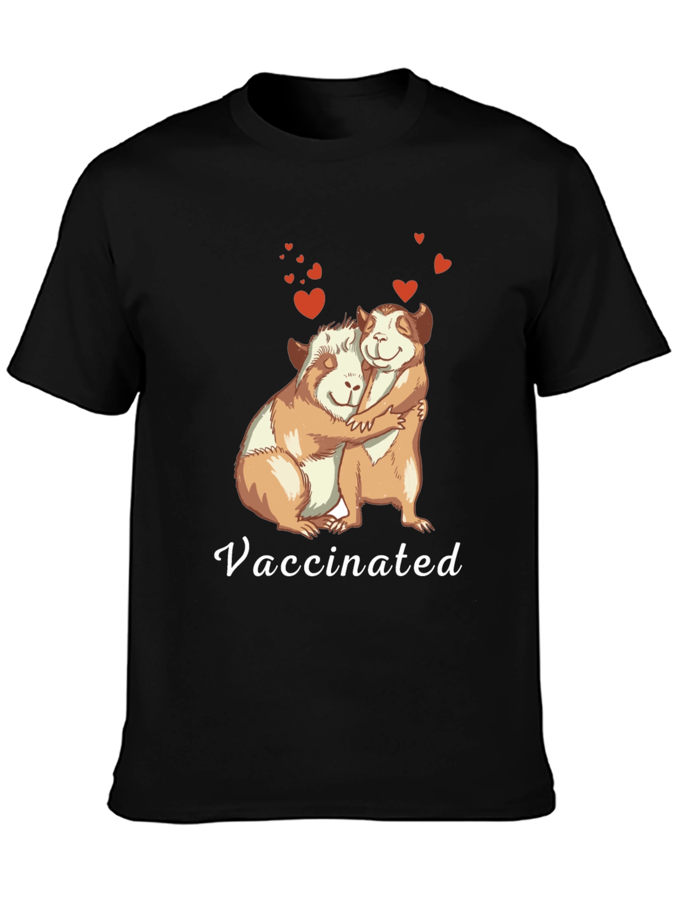 Vaccinated Guinea Pig Hug T-Shirt
