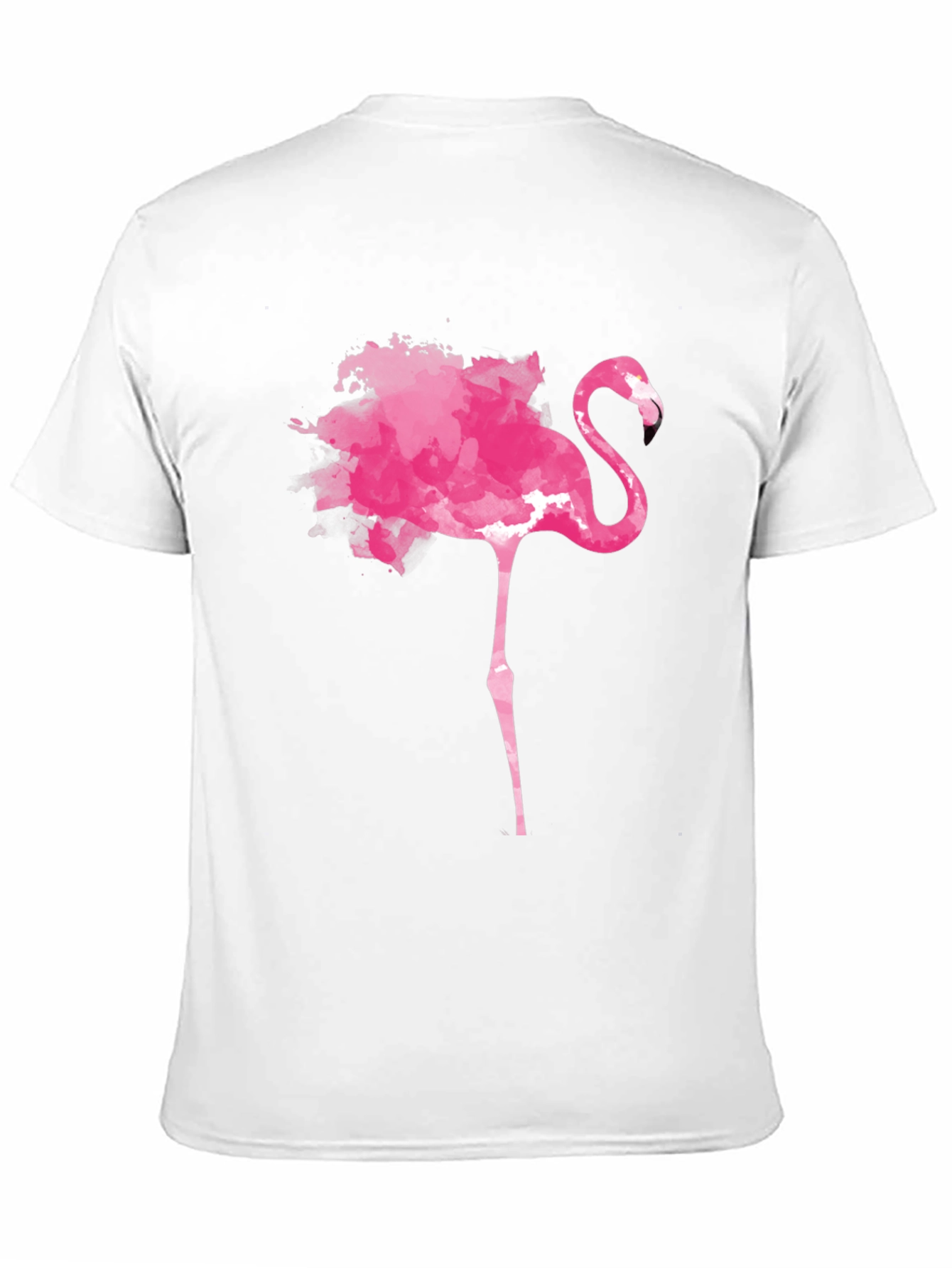 Pink Flamingo Graphic Tee - Trendy Mens Black T-Shirt