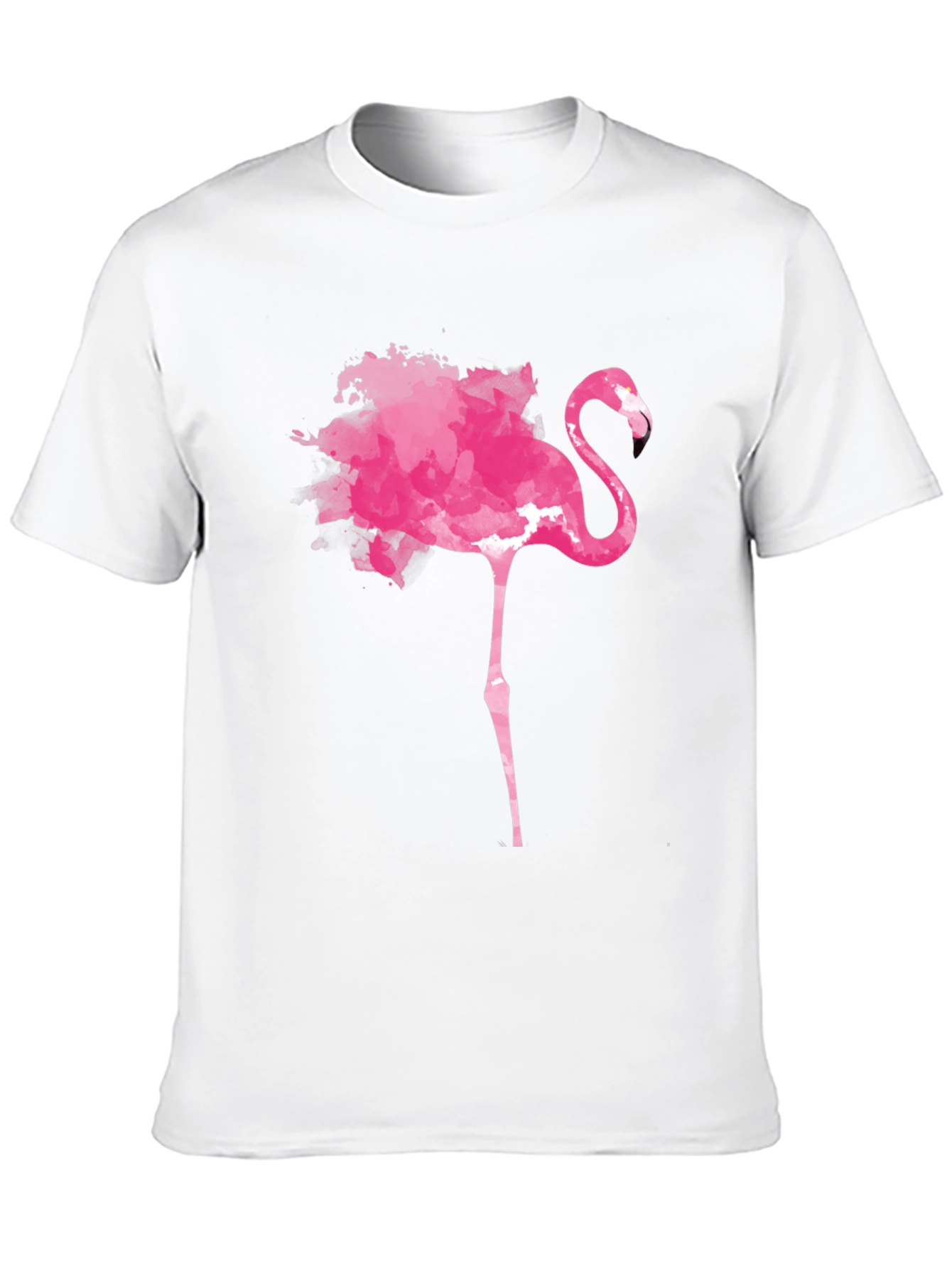Pink Flamingo Graphic Tee - Trendy Mens Black T-Shirt