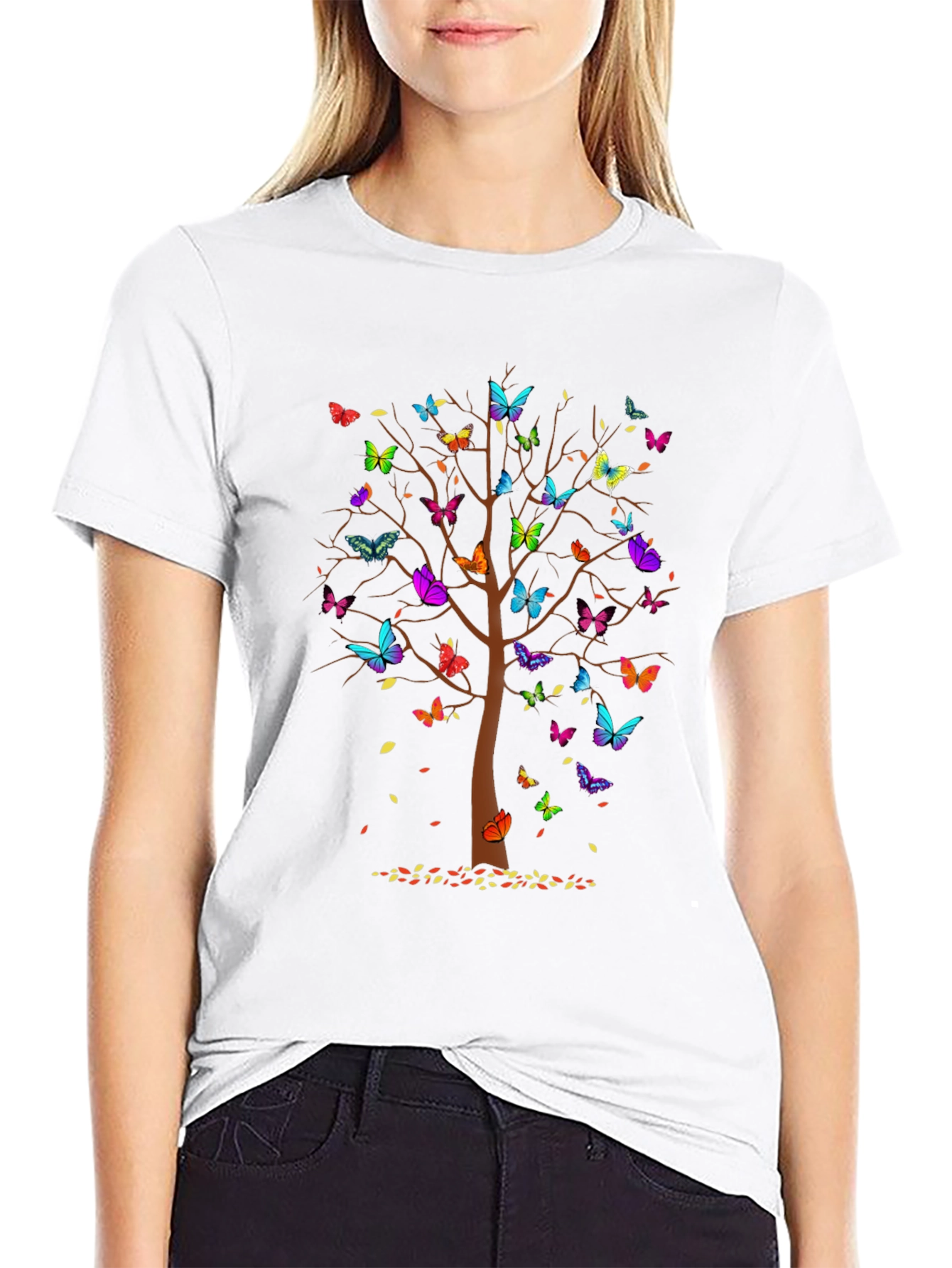 Butterfly Tree Graphic T-Shirt