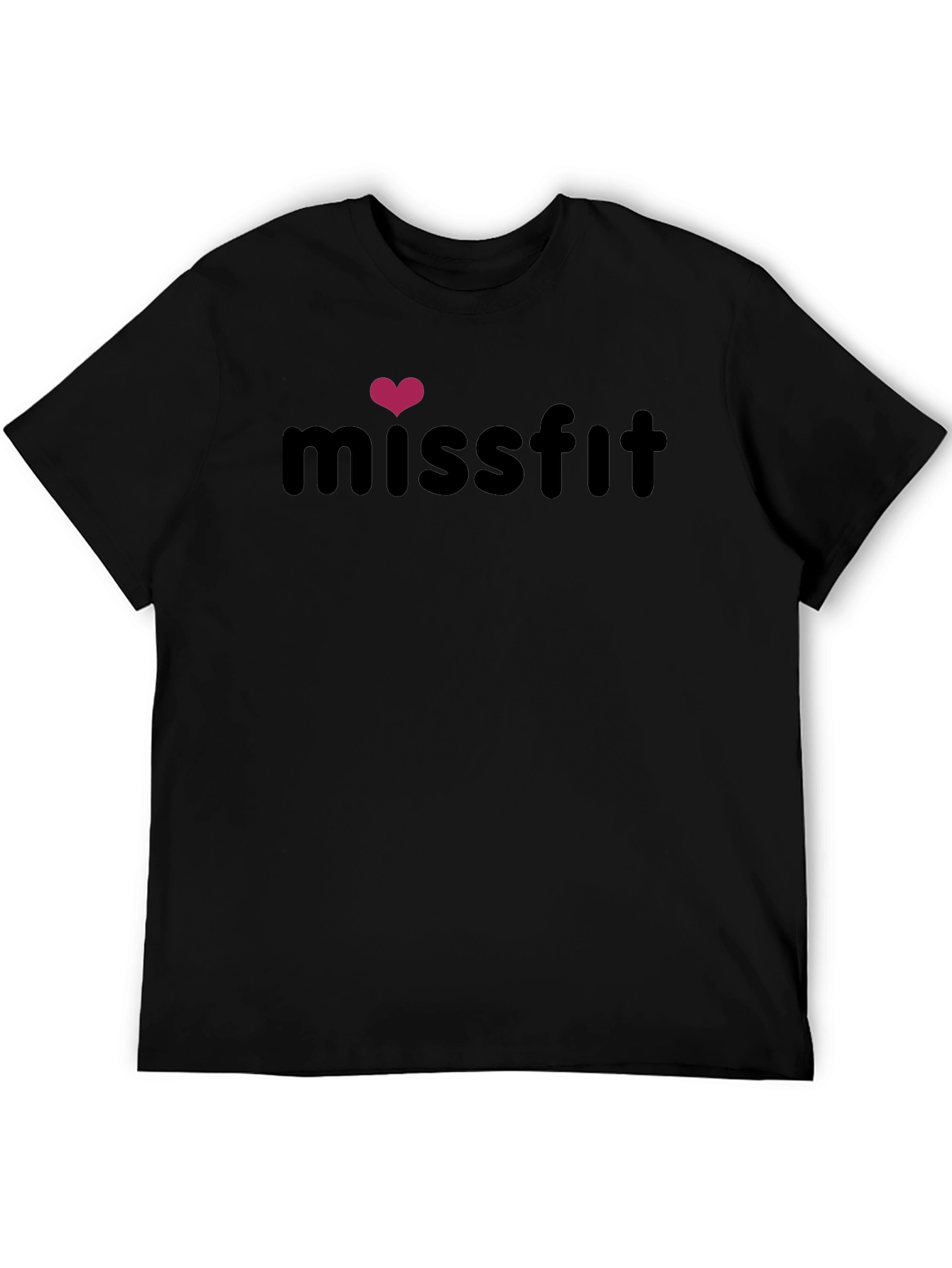 Misfit Heart Graphic Tee - Stylish Black T-Shirt