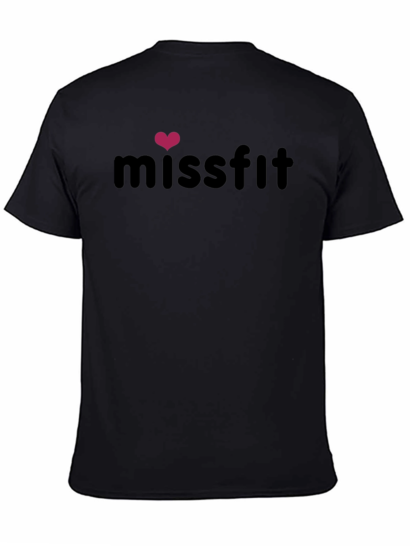 Misfit Heart Graphic Tee - Stylish Black T-Shirt
