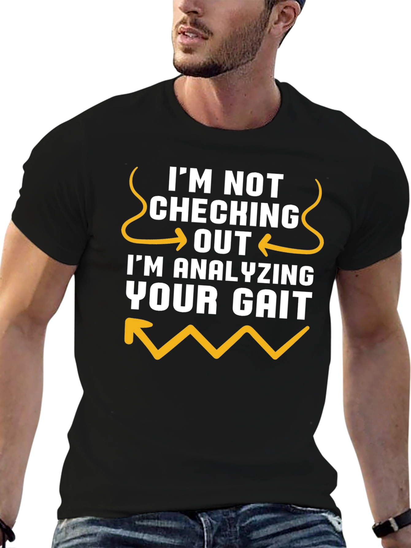 Analyzing Your Gait Funny Black Tee